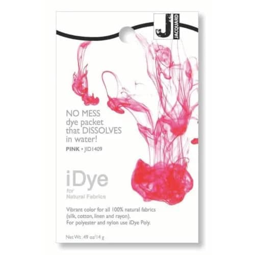 Jacquard iDye Natural Fabric Dye Pink 14g (0.5 oz) | Permanent Color for Cotton, Linen, Silk, Rayon thumbnail 1