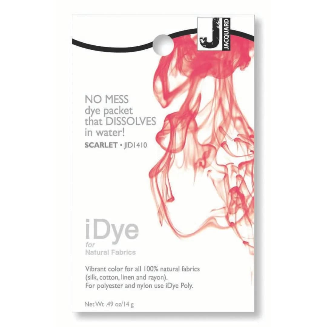 Jacquard iDye Poly Fabric Dye Green 14g (0.49 Oz) | For Synthetics & Plastics — Scarlet