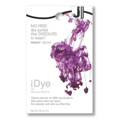 Jacquard iDye Violet Fabric Dye for Natural Fabrics 14g (0.49 oz) | Permanent Color for Cotton, Linen, Silk, Rayon thumbnail 1