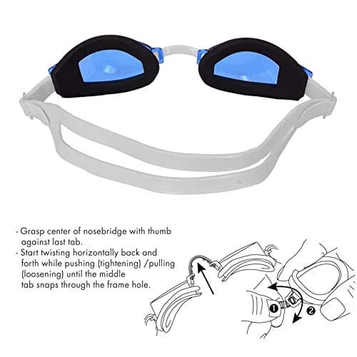 TYR Team Sprint Performance Goggle (Blue) | Universal Fit for Water Sports thumbnail 4