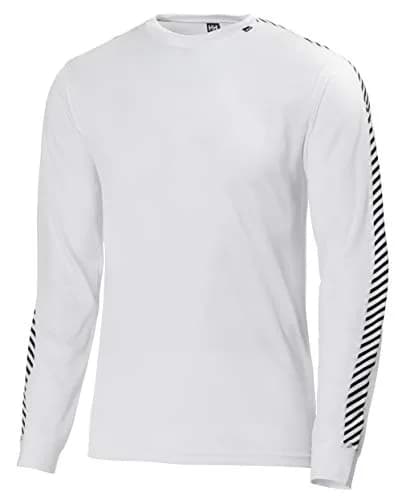 Helly Hansen HH Lifa Stripe Crew White | Moisture-Wicking Base Layer for Men thumbnail 1