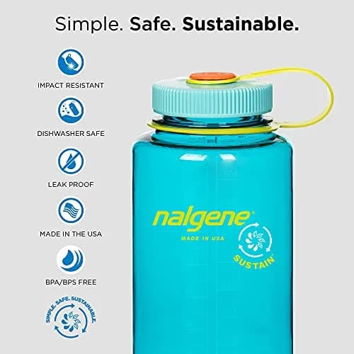 Nalgene Tritan Wide Mouth Water Bottle 946ml (32 oz) | Leak-Proof, BPA-Free, Dishwasher Safe thumbnail 3
