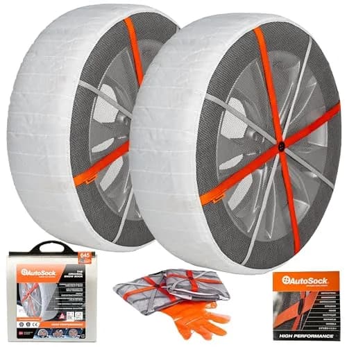 AutoSock HP645 Snow Socks for Passenger Vehicles | Winter Tire Traction Device, Pack of 2 thumbnail 1