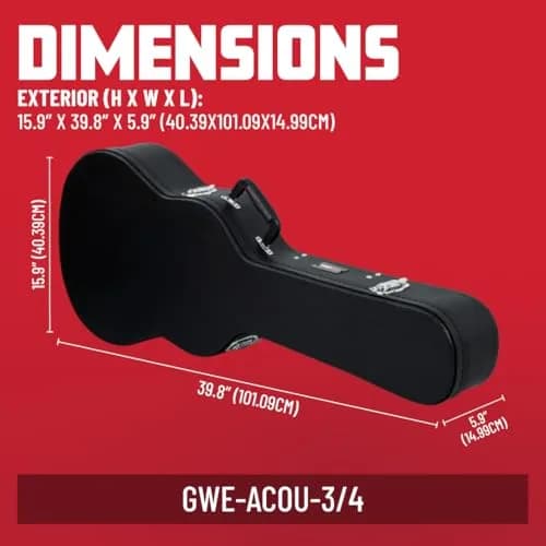 Gator Cases Traditional Series Hard-Shell Wood Case for 3/4 Sized Acoustic Guitars | Durable, Secure & Perfect Fit thumbnail 5