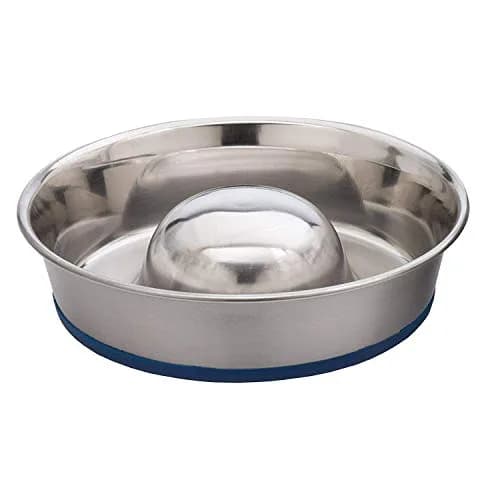 OurPets DuraPet Slow Feed Premium Stainless Steel Bowl (Heavyweight Durable Stainless Steel Bowls, Dog Food Bowl, and Dog Water Bowl) Great Alternative to Snuffle Mat for Dogs-Medium thumbnail 1