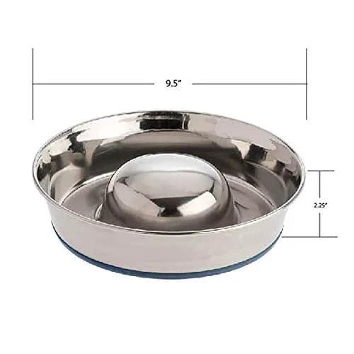 OurPets DuraPet Slow Feed Premium Stainless Steel Bowl (Heavyweight Durable Stainless Steel Bowls, Dog Food Bowl, and Dog Water Bowl) Great Alternative to Snuffle Mat for Dogs-Medium thumbnail 4