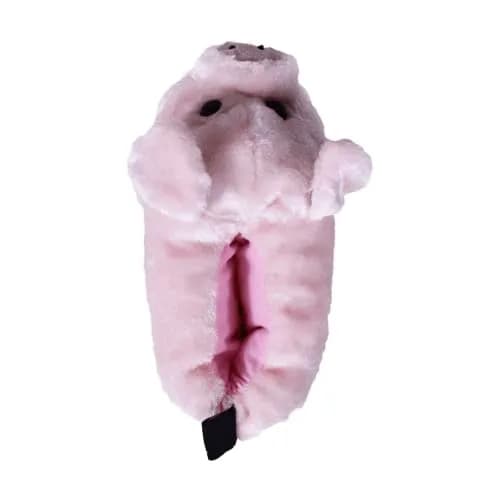 HAPPYFEET SLIPPERS Pink Pig Animal Slippers for Adults & Kids | Plush Foam Comfort, Non-slip Sole, Shark Tank Featured (Large) thumbnail 6