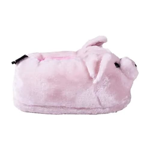 HAPPYFEET SLIPPERS Pink Pig Animal Slippers for Adults & Kids | Plush Foam Comfort, Non-slip Sole, Shark Tank Featured (Large) thumbnail 2