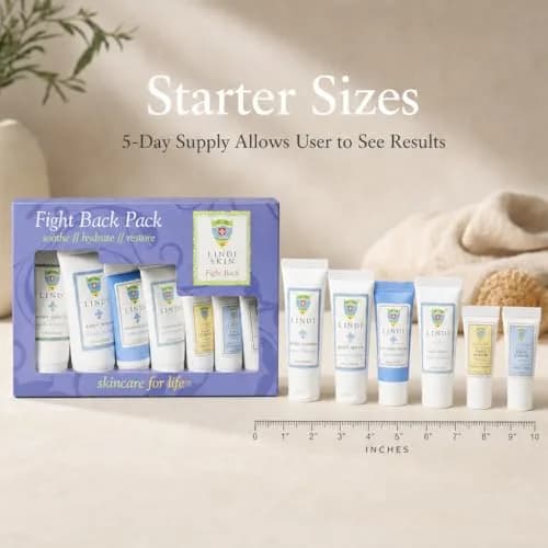Lindi Skin Fight Back Pack, Chemo Skin Care Kit, Cancer Radiation Gift Set | Gentle, Sensitive Skin Support (70-120 chars) thumbnail 5