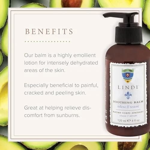 Lindi Skin Soothing Balm for Cracked Hands and Feet | Unscented, 4 Fl Oz | Promotes Hydration & Skin Repair thumbnail 5