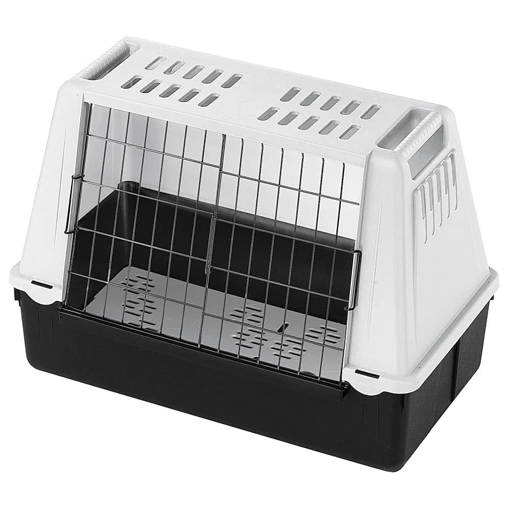 Ferplast Car Carrier for Dogs Atlas Car Mini | Ventilated Pet Travel Carrier, 72x41x51cm, Grey