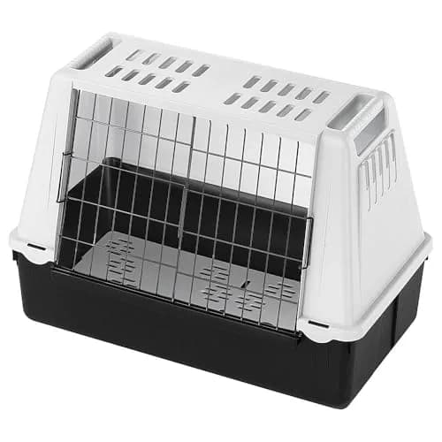 Ferplast Car Carrier for Dogs Atlas Car Mini | Ventilated Pet Travel Carrier, 72x41x51cm, Grey thumbnail 1