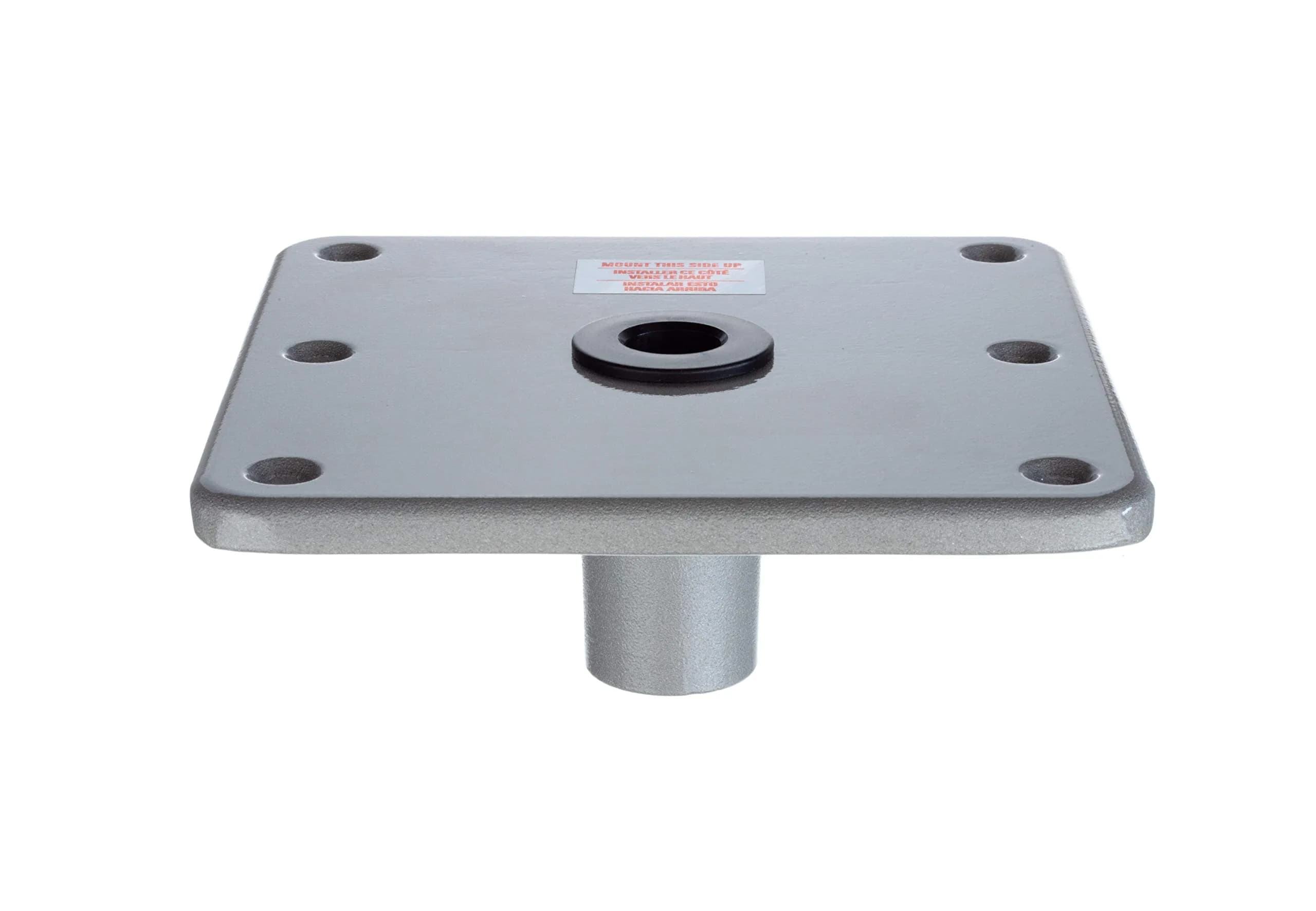 Attwood Lock'n-Pin 3/4" Boat Seat Post Base Stainless Steel Plated 4" x 8" | Secure Marine Seating Foundation — One Size