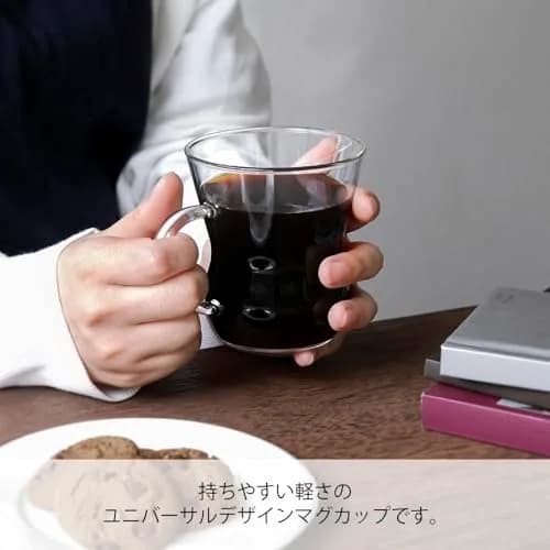 HARIO Suki Oolong Mug 300ml | Heat-Resistant Glass for Hot & Cold Beverages thumbnail 3