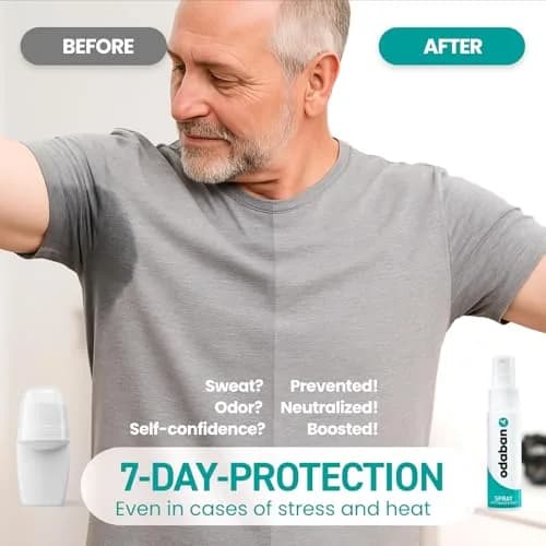 Odaban Antiperspirant Spray Fragrance-Free 30ml (1.01 Fl Oz) | Clinical Strength Sweat Control thumbnail 4