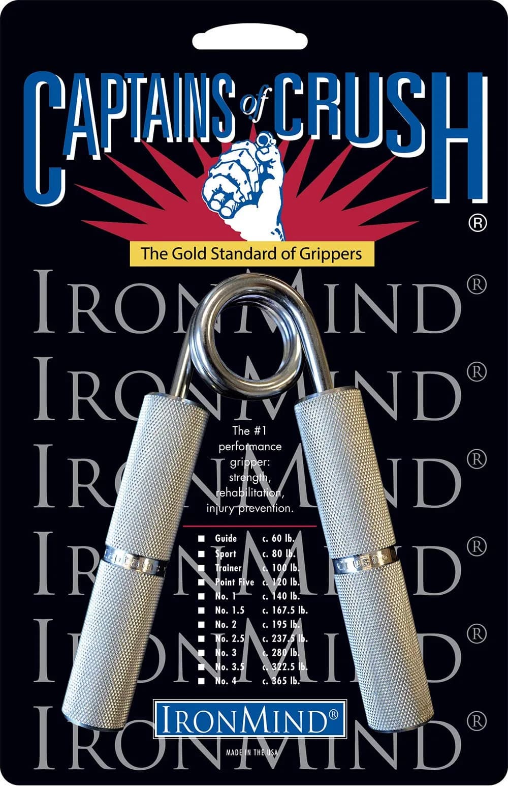 IronMind Captains of Crush Hand Gripper No. 2.5 (237.5 lb) | Premium USA Grip Strength Tool — 8. No. 2.5 (237.5 lb)