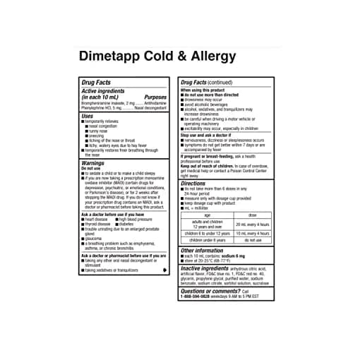 Dimetapp Children’s Cold & Allergy Liquid 8oz | Grape Flavor for Kids & Adults thumbnail 6