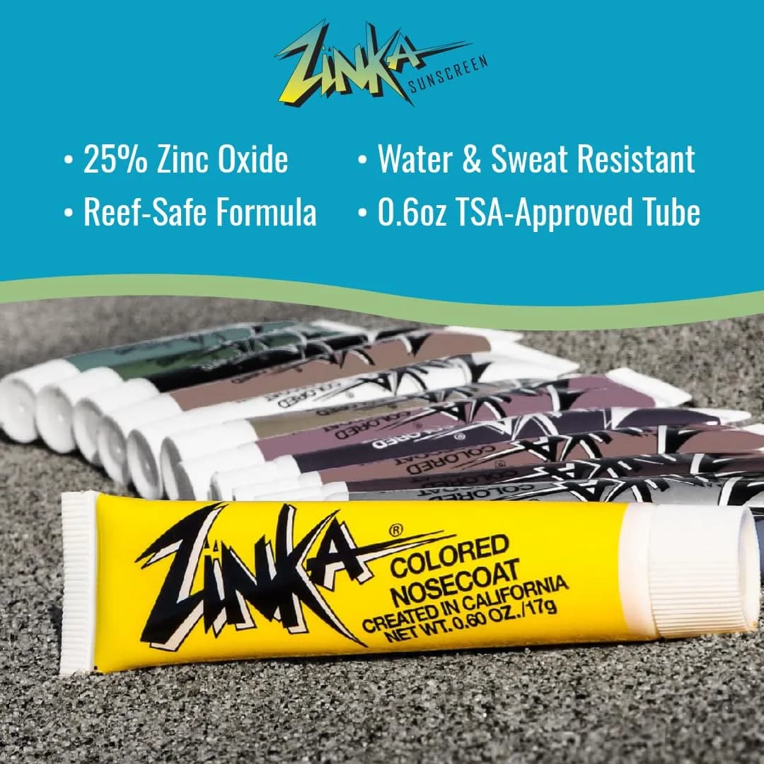 Zinka Colored Zinc Oxide Sunblock Stick SPF 50 Yellow | High Zinc Formula for Nose and Face, Water & Sweat Resistant - view 2