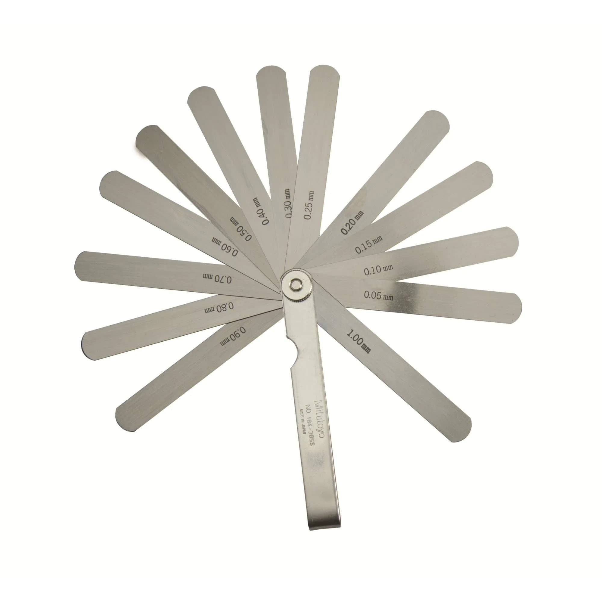 Mitutoyo 184-305S Thickness Gage 0.05-1mm, 100mm Blade Length | Precision Steel Feeler Gauge for Machining - main product image