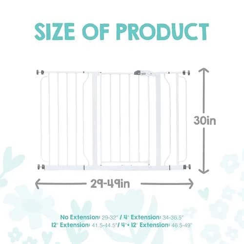 Regalo Safety 29"-49" Extra Wide Baby Gate for Doorways & Stairs | Adjustable & Secure thumbnail 2