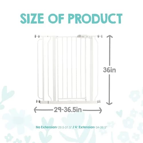 Regalo Safety 36" Extra Tall Baby Gate | Child & Pet Safety for Doorways & Stairs thumbnail 2