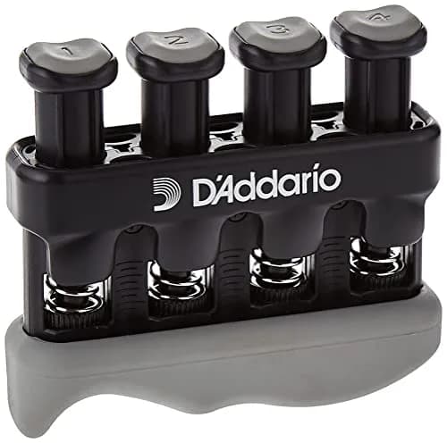 D'Addario Varigrip Hand Exerciser with Adjustable Tension & Simulated Strings | Black/Grey thumbnail 4