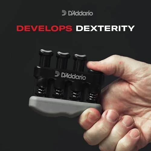 D'Addario Varigrip Hand Exerciser with Adjustable Tension & Simulated Strings | Black/Grey thumbnail 5