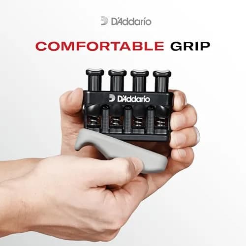D'Addario Varigrip Hand Exerciser with Adjustable Tension & Simulated Strings | Black/Grey thumbnail 7