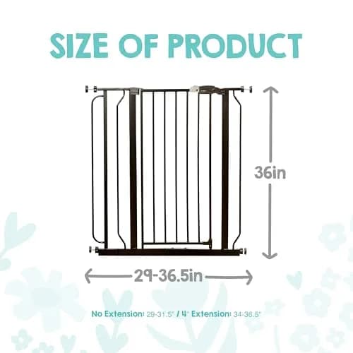 Regalo Safety 36" Extra Tall Baby Gate for Doorways & Stairs | Child & Pet Safety, Easy Setup thumbnail 2