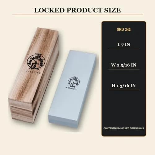 HMS 400/1000 Grit Dual-Sided Whetstone, 7-Inch Sharpening Stone | Coarse to Fine Edge Restoration thumbnail 5