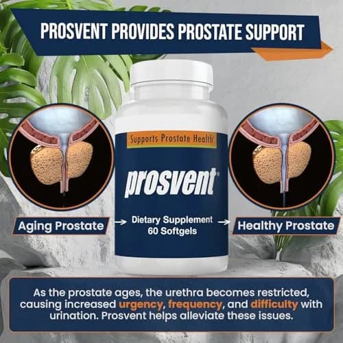 Prosvent Prostate Support with Beta Sitosterol & Stinging Nettle | 60 Ct | Supports Urinary Flow & Bladder Health thumbnail 7