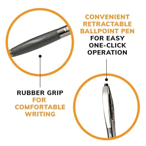 BIC Glide Retractable Ballpoint Pens Black 1.0mm Medium Point 4-Count | Smooth Writing & Comfortable Grip thumbnail 6