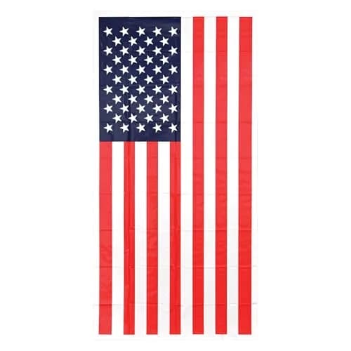 Beistle American Flag Door Cover 30" x 60" | Patriotic outdoor decoration thumbnail 1