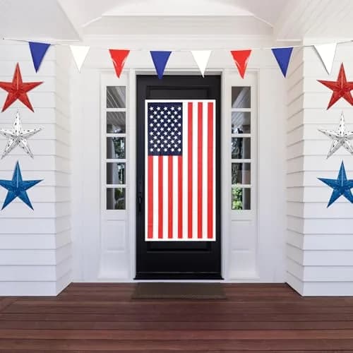 Beistle American Flag Door Cover 30" x 60" | Patriotic outdoor decoration thumbnail 5