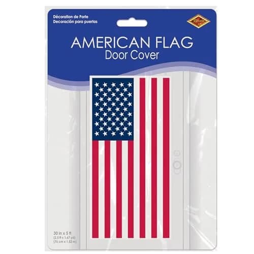 Beistle American Flag Door Cover 30" x 60" | Patriotic outdoor decoration thumbnail 6