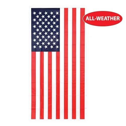 Beistle American Flag Door Cover 30" x 60" | Patriotic outdoor decoration thumbnail 3