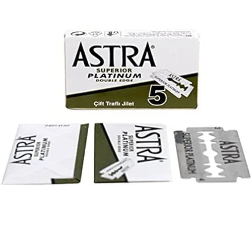 Astra Superior Platinum Double Edge Razor Blades 30 Ct | 5-Blade Shaving Cartridges for Men, Made by Gillette thumbnail 1