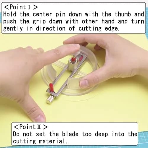 NT Cutter iC-1500P Circle Cutter 18mm (0.71") | Cuts Circles 19mm to 171mm Diameter thumbnail 4