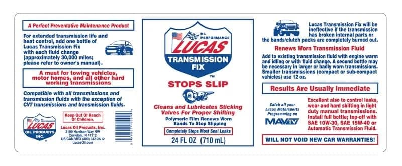 Lucas Oil Transmission Fix 24 Fl Oz (710 ml) Bottles, Pack of 12 | Stops Slip & Rough Shifting thumbnail 2
