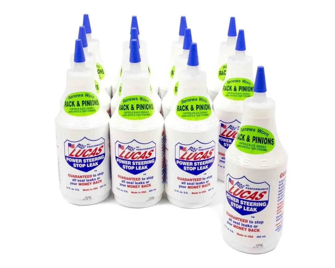 Lucas Oil Power Steering Stop Leak 12 Fl Oz (Pack of 12) | Stops leaks & rack problems