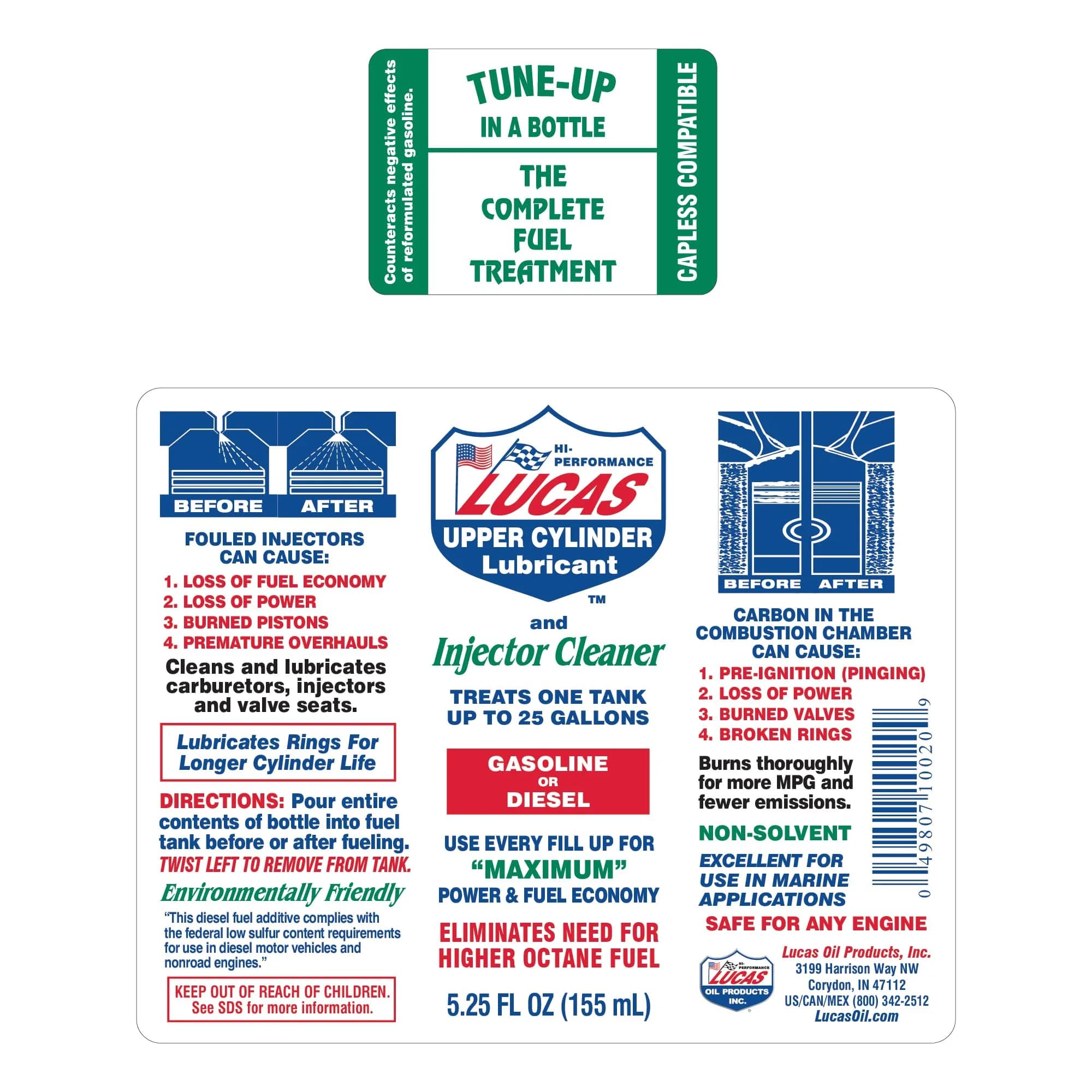 Lucas Oil Fuel Treatment 5.25 oz (156 ml) Bottles - 24 Pack | Boosts Power & Fuel Economy - view 5