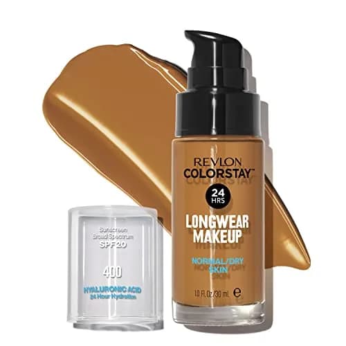 Revlon ColorStay Liquid Foundation SPF 20, 400 Caramel 29.57ml (1 fl oz) | Natural Finish for Normal & Dry Skin thumbnail 1