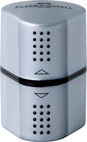Faber-Castell Grip Trio Pencil Sharpener: Silver, 1 Unit | 3-in-1 Ergonomic Design for All Pencils thumbnail 2