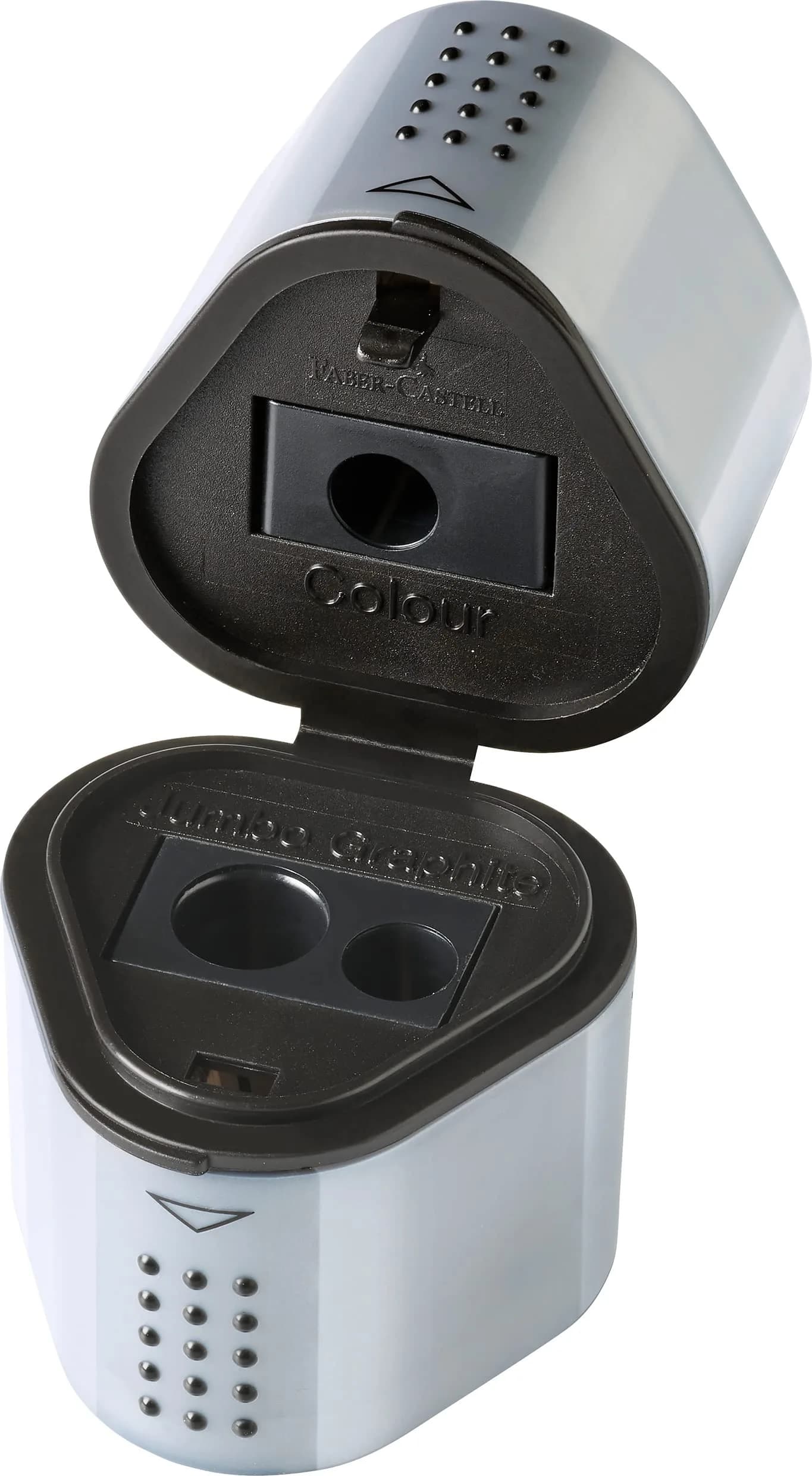 Faber-Castell Grip Trio Pencil Sharpener: Silver, 1 Unit | 3-in-1 Ergonomic Design for All Pencils - view 3