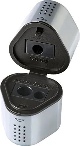 Faber-Castell Grip Trio Pencil Sharpener: Silver, 1 Unit | 3-in-1 Ergonomic Design for All Pencils thumbnail 3