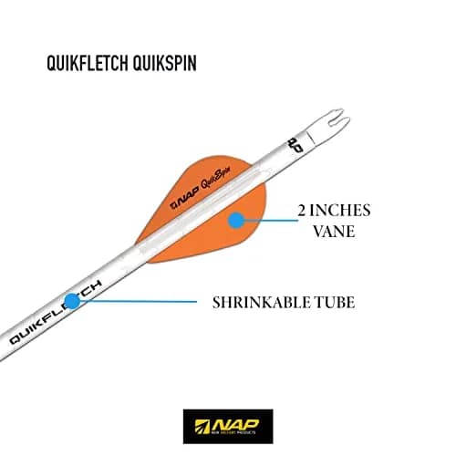 New Archery Products Quikfletch Quikspin 2" 3-Vane Stabilizing Fletching 6-Pack | Easy Arrow Building for Compound Bows thumbnail 3