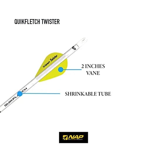 New Archery Products Quikfletch Twister 2-inch Vanes (6 Pack) | Easy Arrow Fletching for Accuracy thumbnail 3