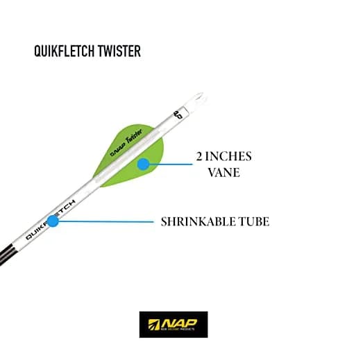 New Archery Products Quikfletch Twister 2" 3-Vane Fletching (6 Pack) | Easy Arrow Building thumbnail 3
