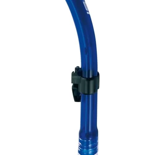 CRESSI Supernova Dry Snorkel Clear/Cobalt | Prevents Water Entry, Hypoallergenic Silicone thumbnail 4