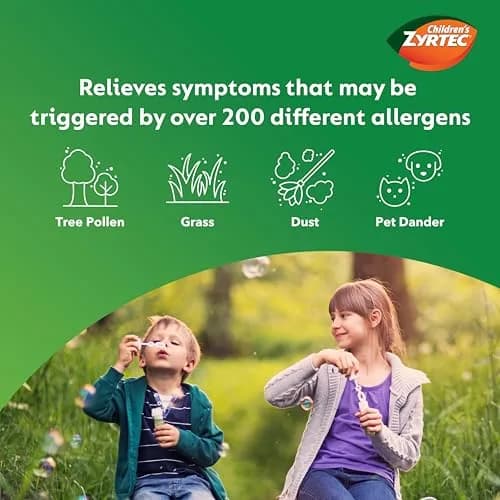 Zyrtec Children's Allergy Relief Syrup Bubble Gum 4 fl. oz | 24-Hour Kid's Antihistamine thumbnail 4
